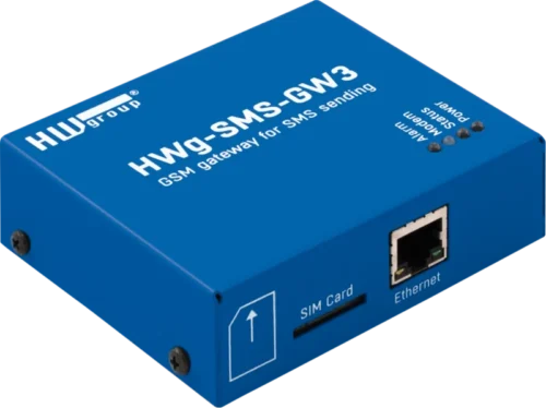SMS-GW3: a gateway for sending SMS messages from HWg devices