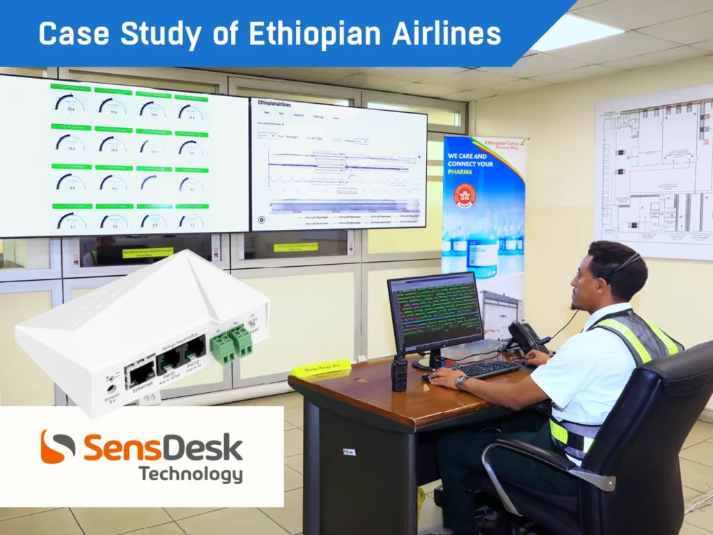 Az Ethiopian Airlines a HW group STE2 R2 eszközeivel és a SensDesk monitorozó portállal emeli új szintre a hűtőlánc-logisztikát (CS02)